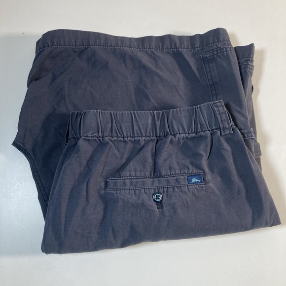 Tommy Bahama Survivor Elastic E Waist Shorts 2XL Blue Drawstring Cargo Casual - Picture 1 of 9